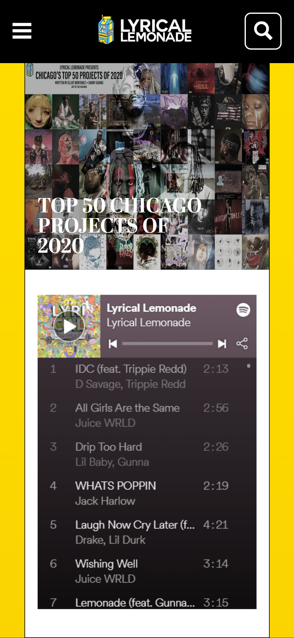 Lyrical Lemonade mobile screenshot